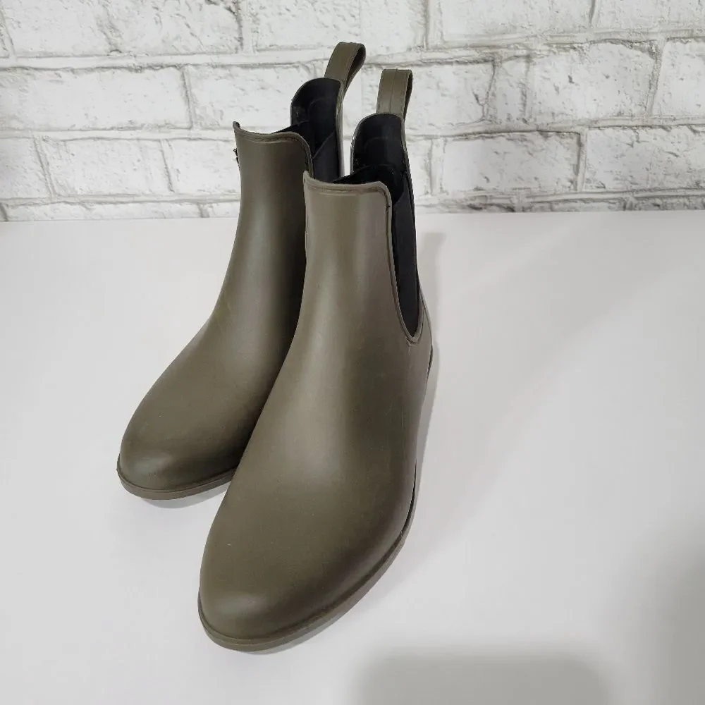 Merona green cute rain boots